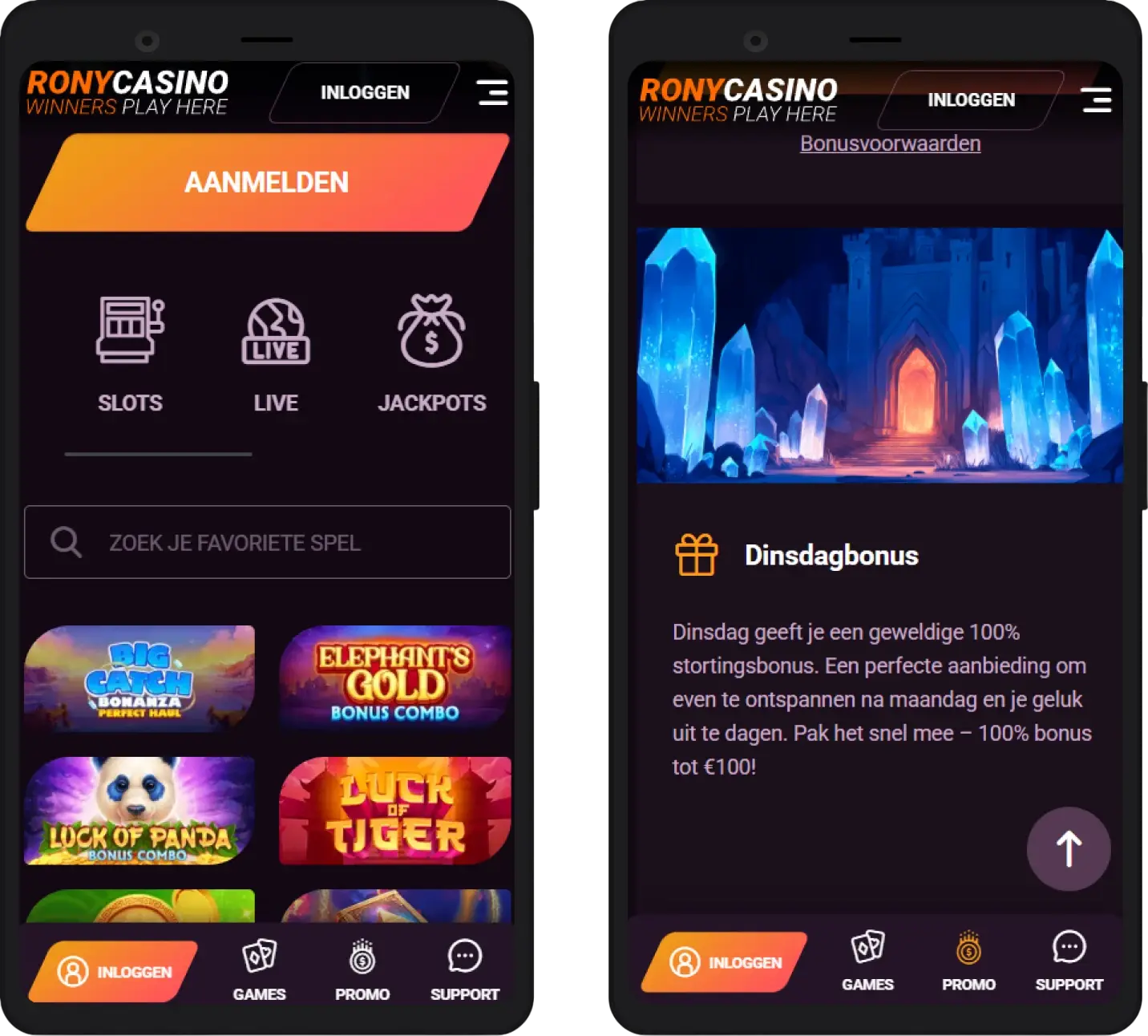 Rony Casino mobiel – speel online casino op smartphone en tablet Nederland